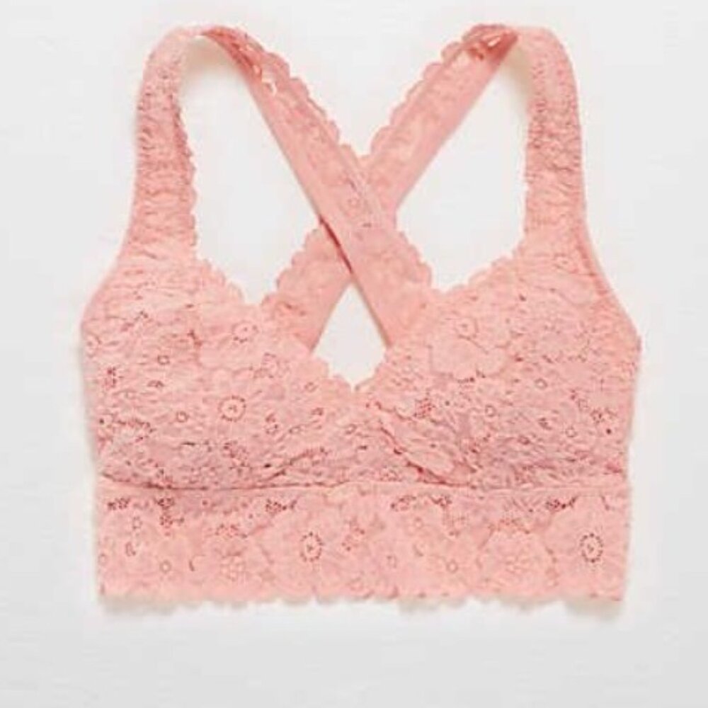 Aerie Lace Cross Back Bralette M
